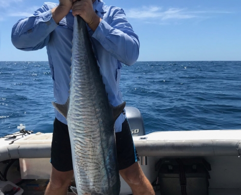 Mick Lawrance with a big Spanish mackerel