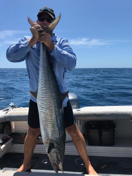 Mick Lawrance with a big Spanish mackerel