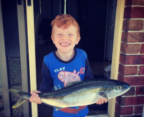 Tackle World's local hero Kade Webb with his first ever kingfish