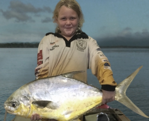 February Local Hero,Ella from Tully, with a stunning 85cm permit.