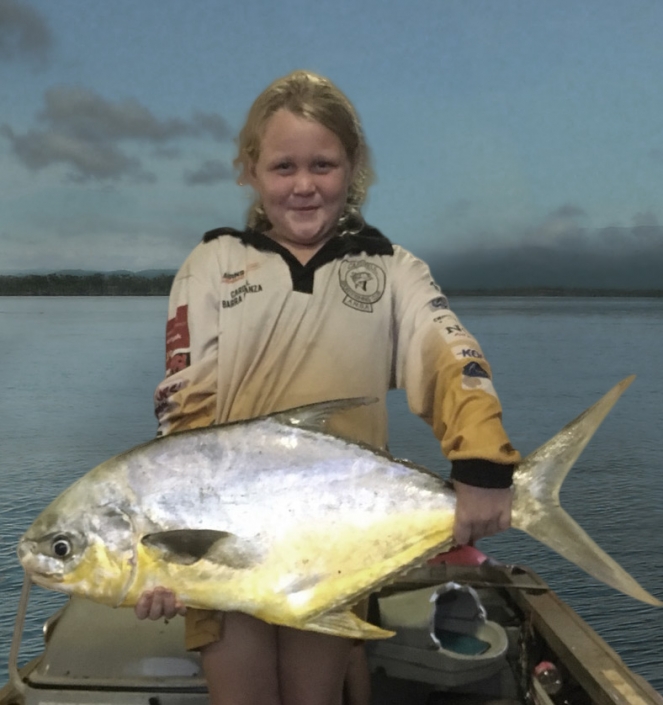 February Local Hero,Ella from Tully, with a stunning 85cm permit.