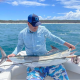 Brent Hancock from Tackle World Port Stephens with a juvenile black marlin caught on the fly.